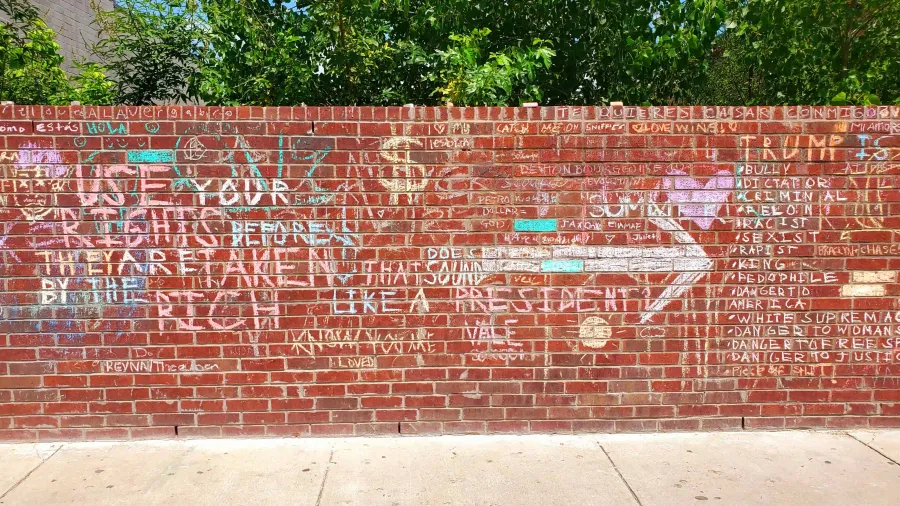 Chalk wall - more art.