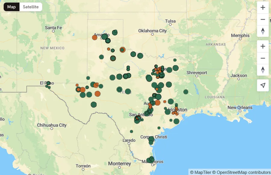 A map of Texas