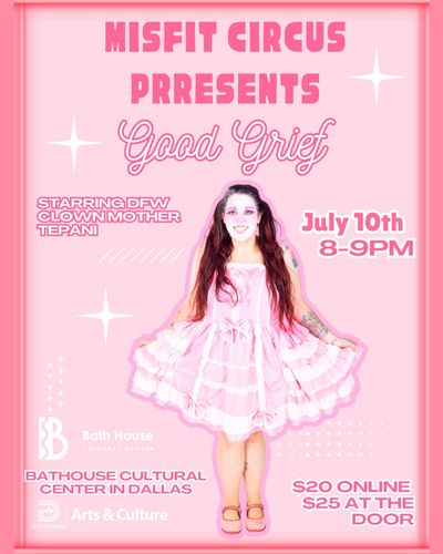 A poster for Tepani's show: Good Grief