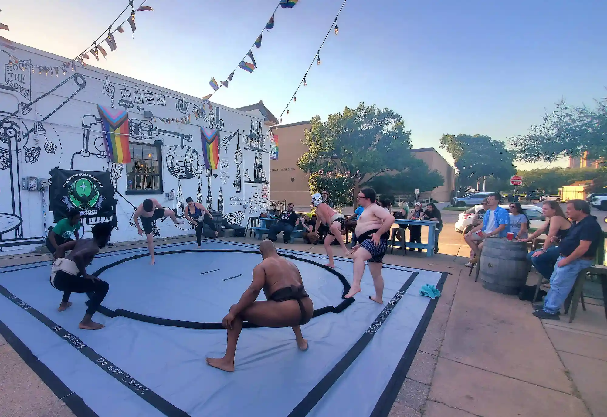 Sumo Wrestling by Kurowashi Sumo, happening right at the Bearded Monk!